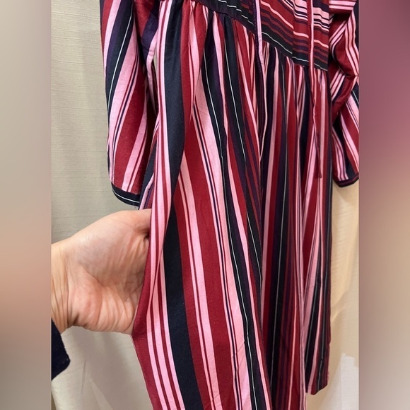 ⚫️ BOHO Suzanne Betro striped fun coloured summer dress size medium - Picture 6 of 8